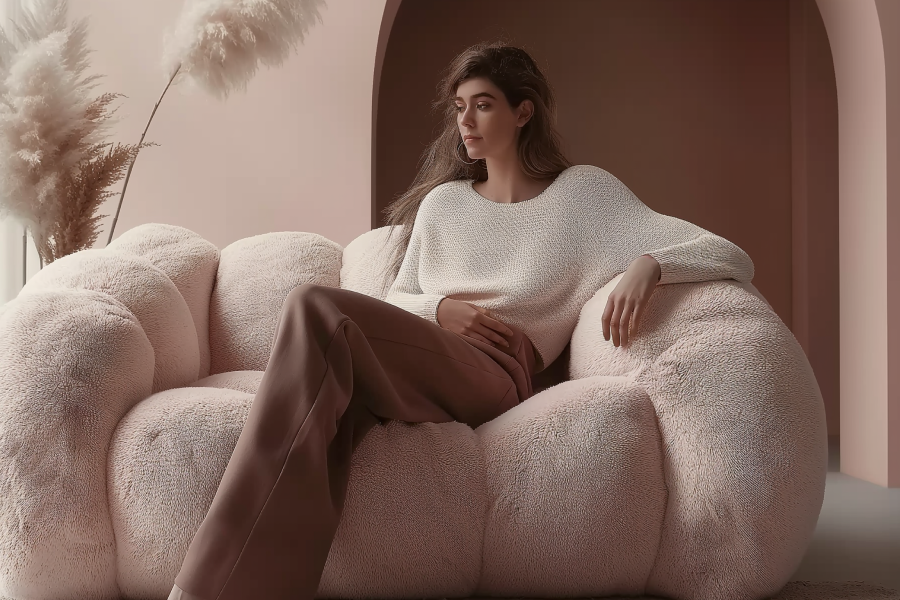 oversized plush couch