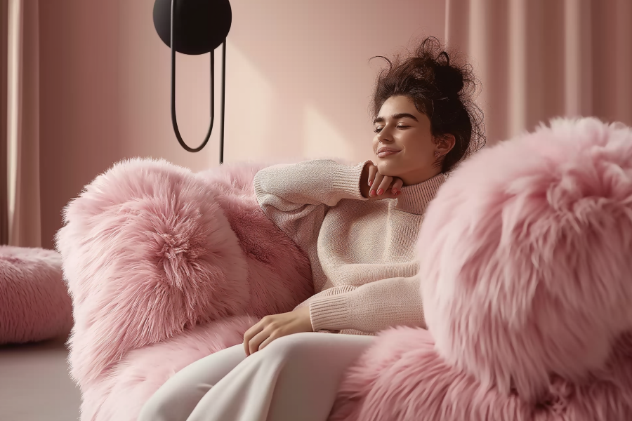 plush sofa