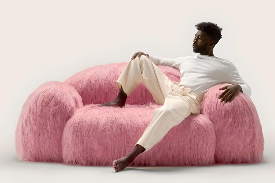 plush sofa